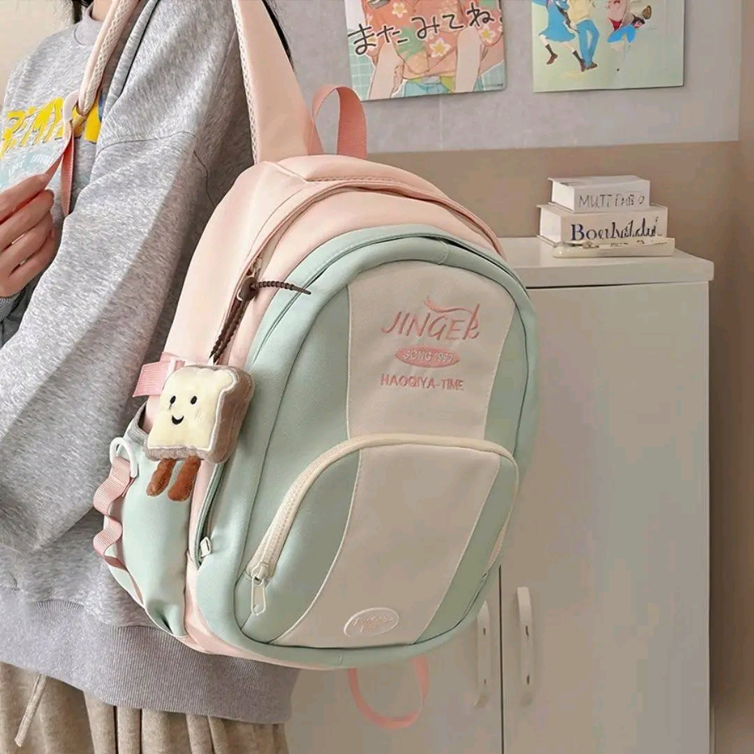JINGER Korean Style Colorful Backpack - Image 3