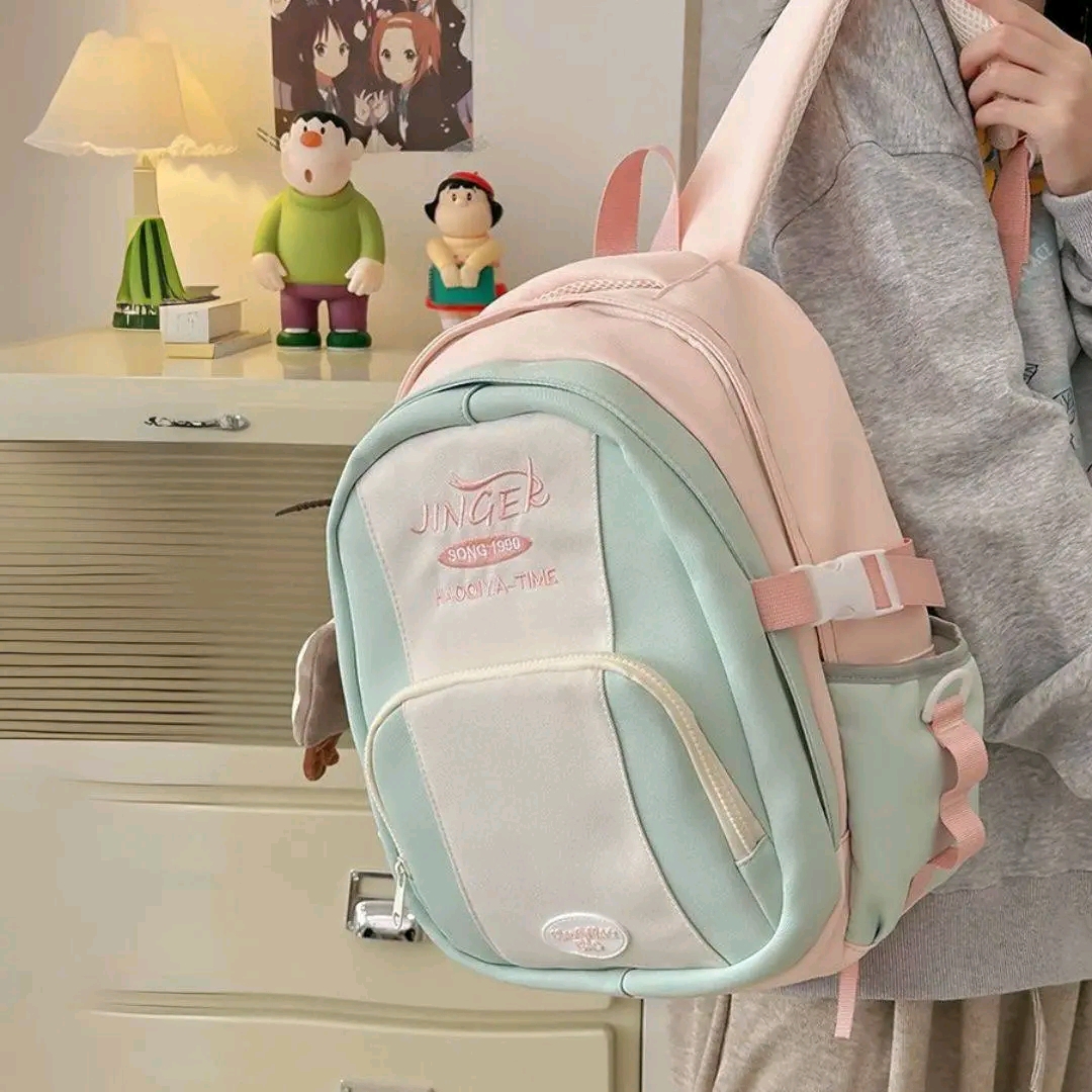 JINGER Korean Style Colorful Backpack - Image 4
